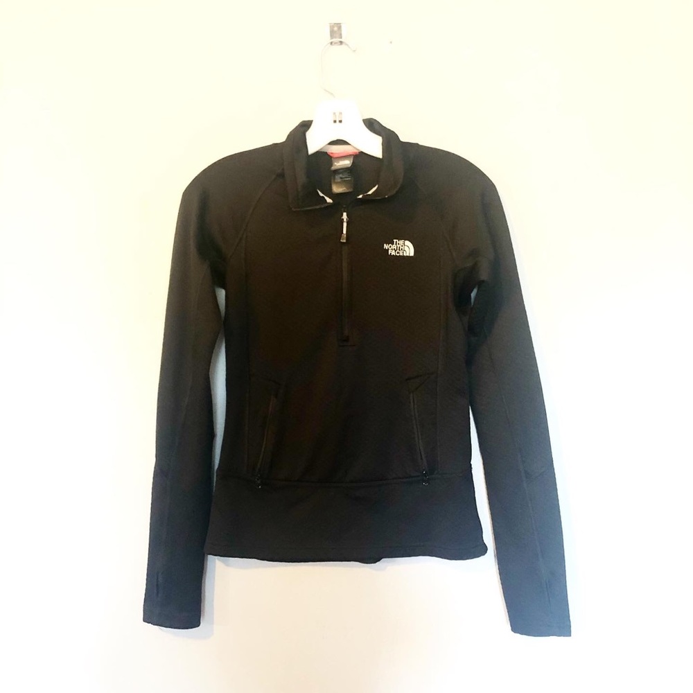 NWOT NORTH FACE BLACK FITTED QUARTER ZIP UP